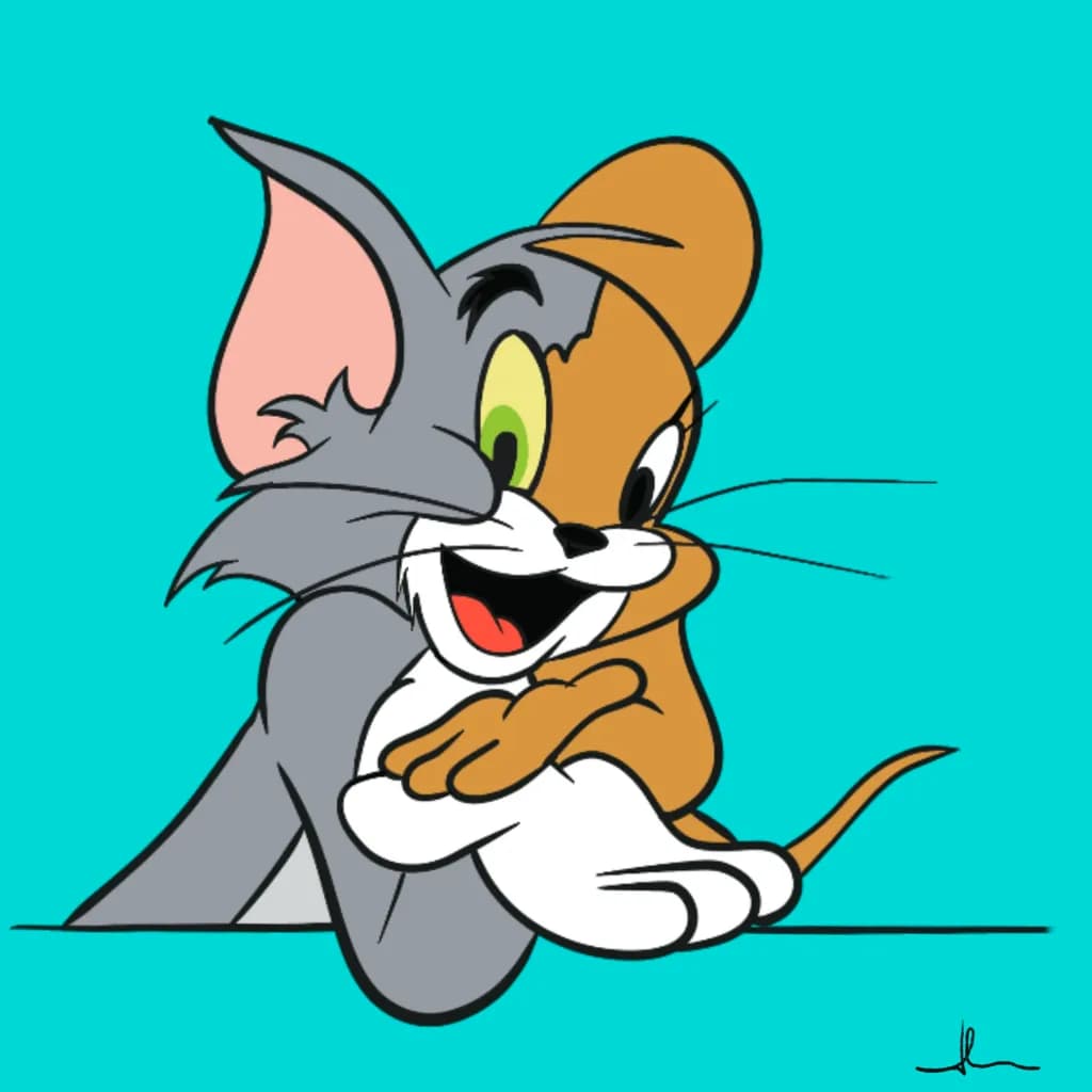 Whimsical Whiskers: A Playful Encounter Between Tom and Jerry