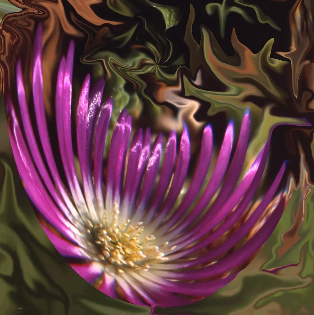 Whispers of Nature: A Vibrant Dance of Color and Form in Floral Abstraction