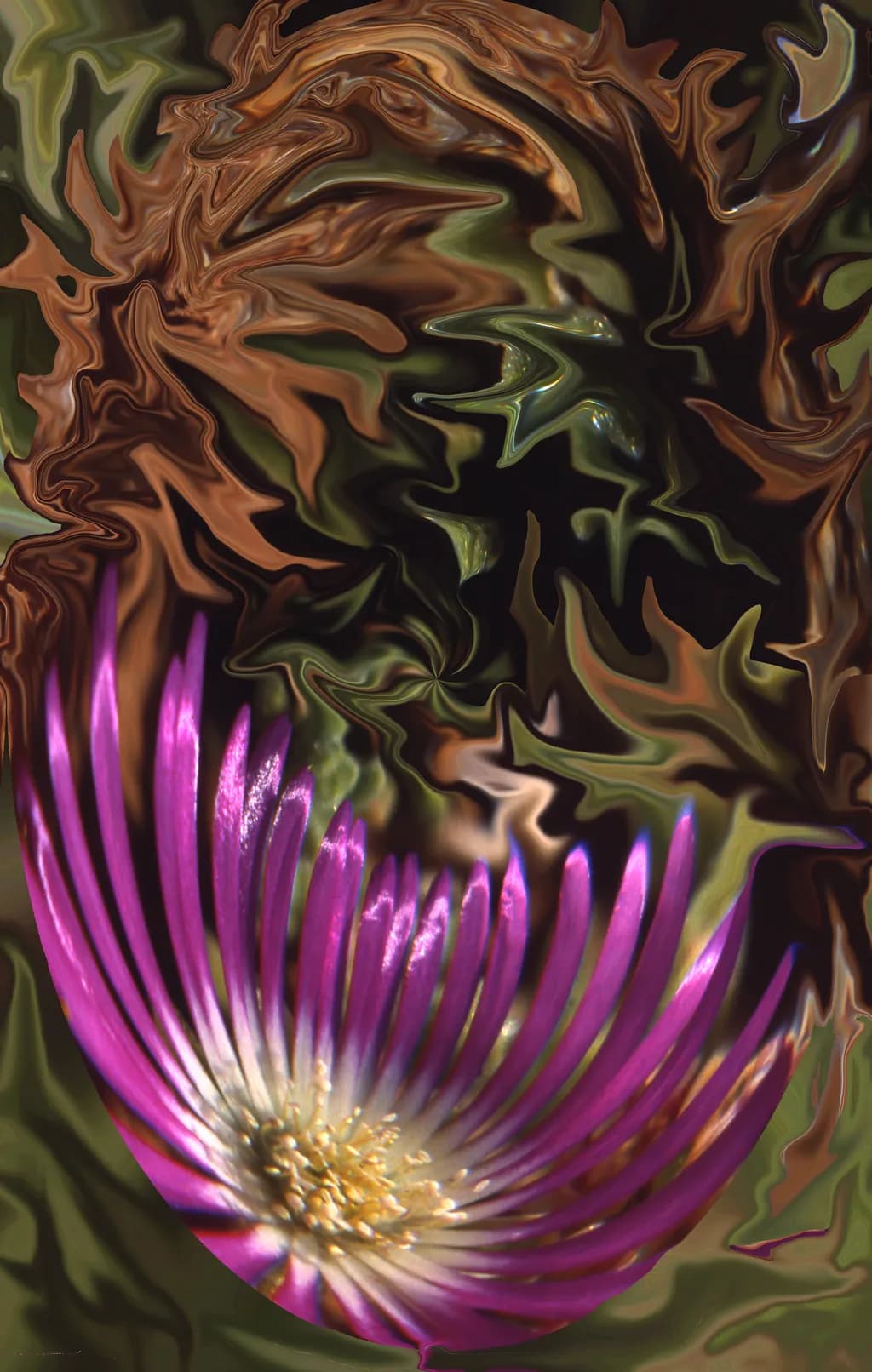 Whispers of Nature: A Dance of Color and Form in Floral Abstraction
