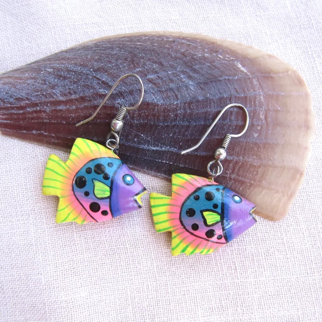 Colorful Handcrafted Fish Earrings – Vibrant Ocean-Inspired Jewelry for Unique Style