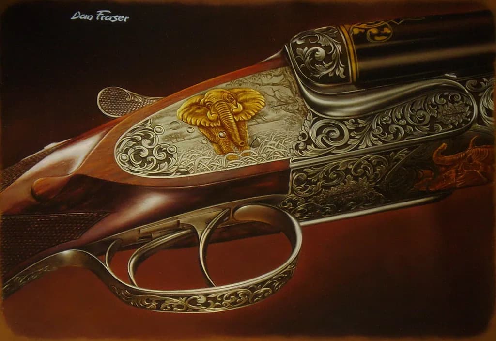 Elegance in Engraving: A Masterpiece of Firearm Artistry and Craftsmanship