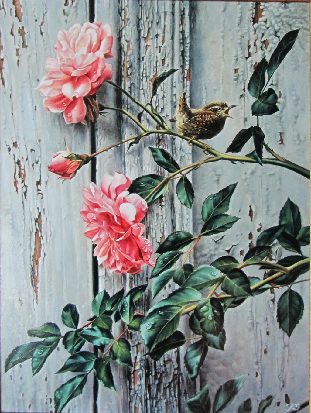 Whispers of Nature: A Harmonious Dance of Roses and Songbirds