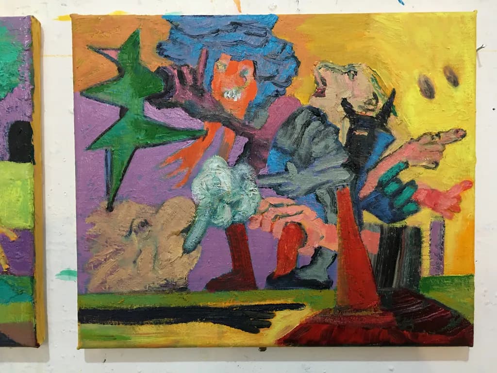Vibrant Chaos: An Abstract Journey Through Color and Emotion