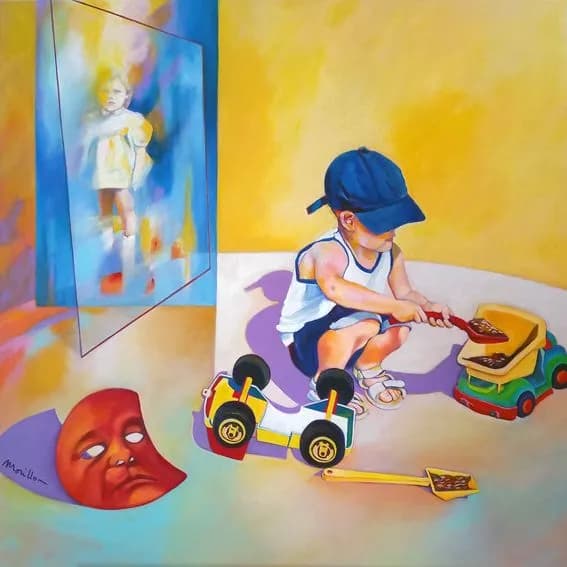 Imagination Unleashed: A Colorful Reflection of Childhood Playfulness