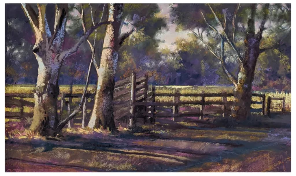Whispers of Nature: A Serene Pastoral Scene at Dusk