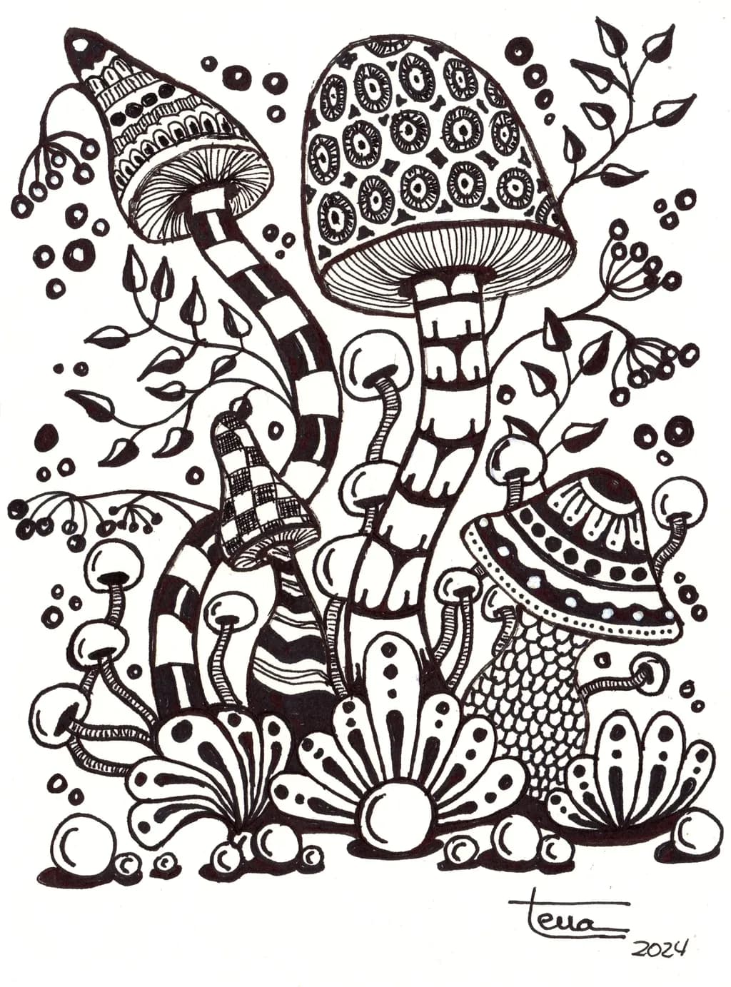 Zentangle Fungi