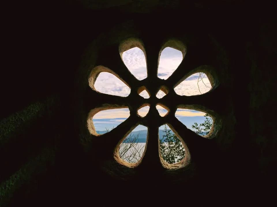 Whispers of Nature: A Framed View Through Architectural Patterns