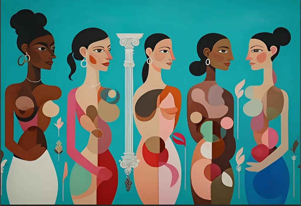 Harmony in Diversity: A Celebration of Feminine Forms and Colors