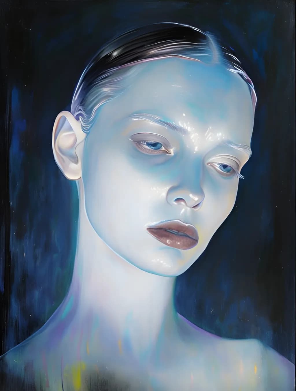 Ethereal Reflection: A Portrait of Serenity and Light
