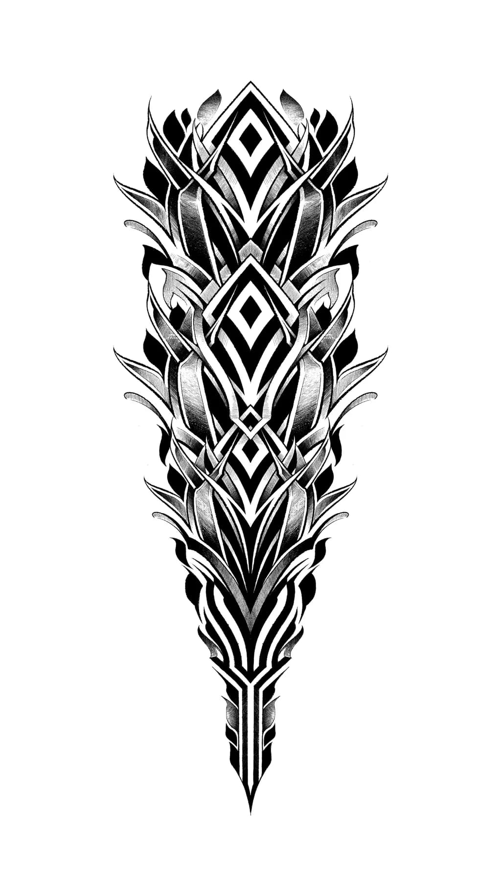 Intricate Symmetry: A Dance of Shadows and Light in Monochrome Design