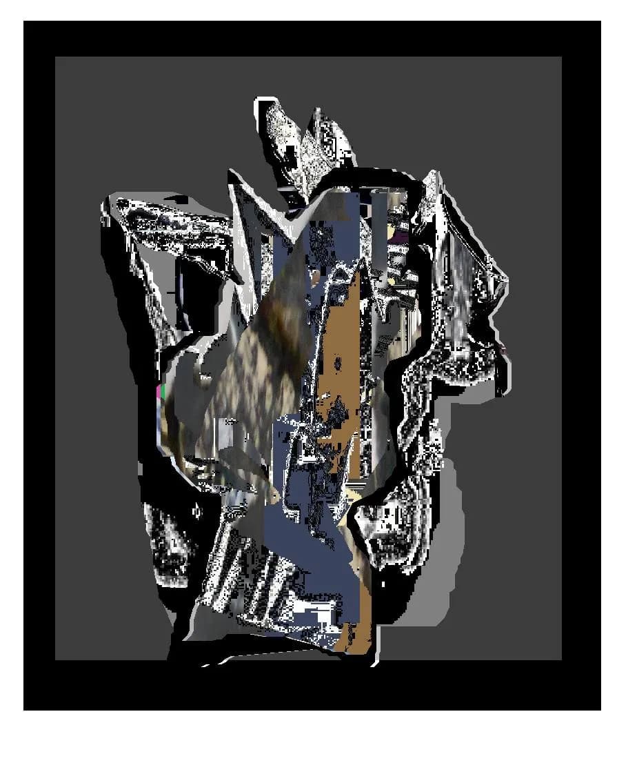 Monochrome Distortion: An Abstract Exploration of Texture and Composition