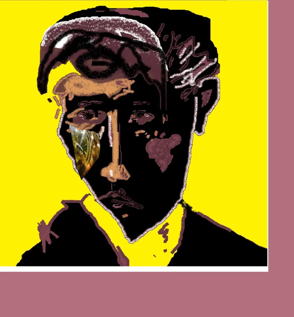Echoes of Identity: A Bold Exploration of Self in Vibrant Yellow and Dark Tones