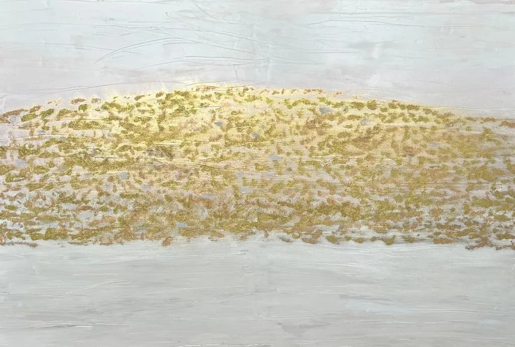 Golden Horizon: A Serene Abstract Landscape in Soft Hues