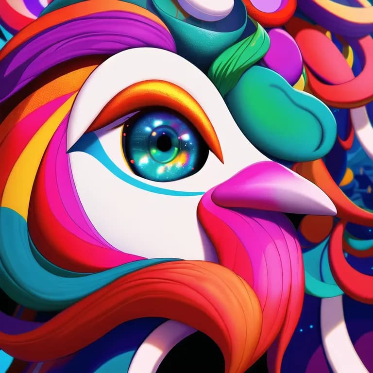 Vibrant Whimsy: A Colorful Journey Through Imagination and Expression
