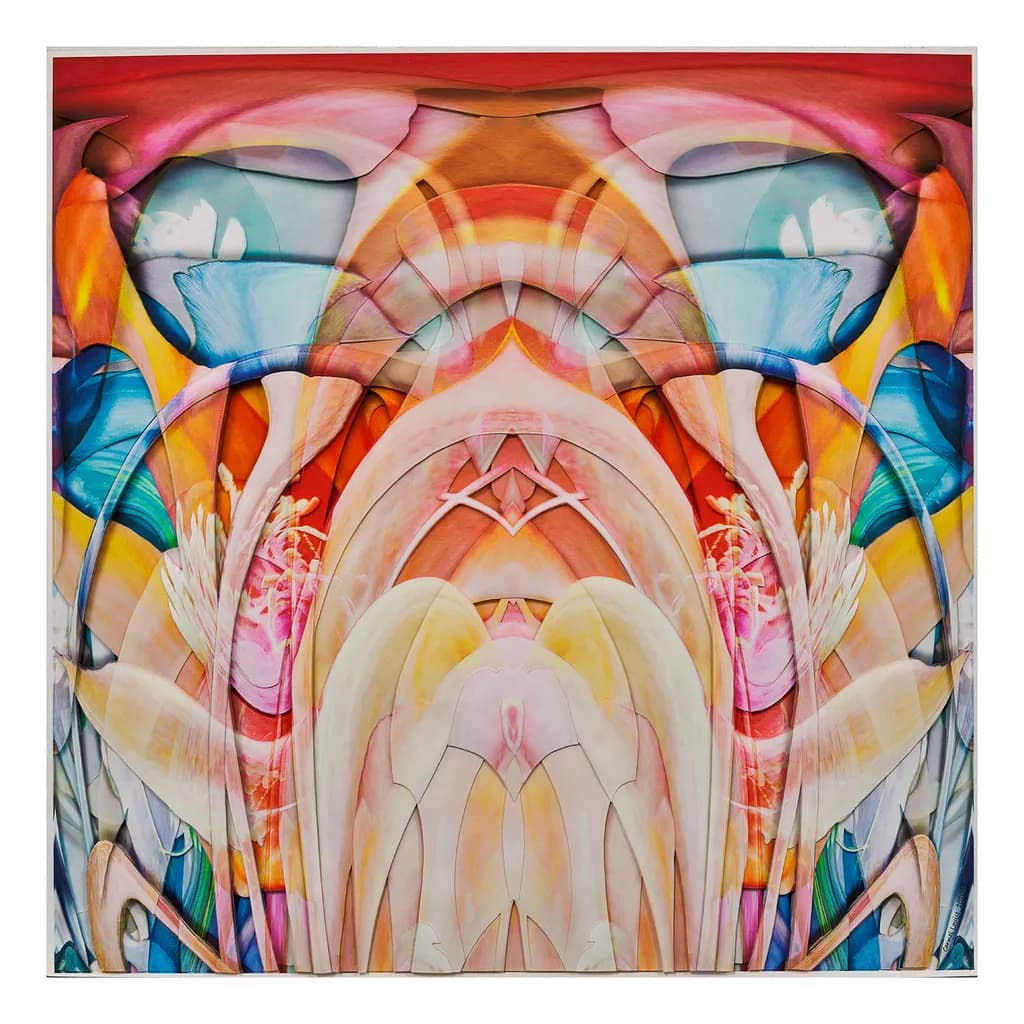 Whimsical Whirlwind: A Dance of Color and Form in Floral Abstraction