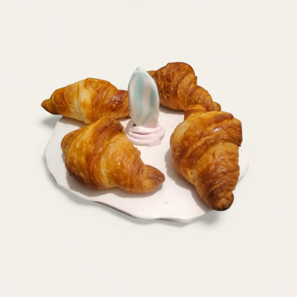 Delightful Croissant Ensemble: A Culinary Artistry on Plate