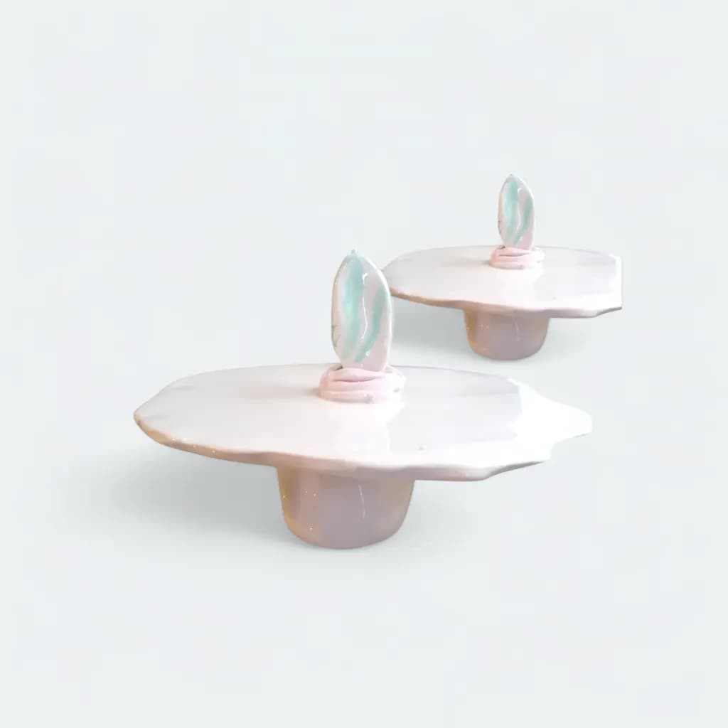 Serene Glow: Minimalist Ceramic Candle Holders with Unique Design