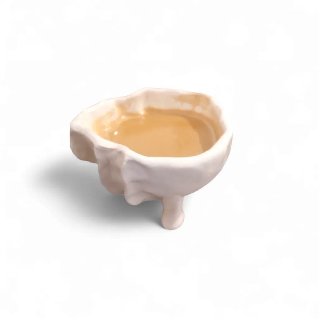 Whimsical Drip: A Unique Handcrafted Ceramic Bowl for Artistic Living