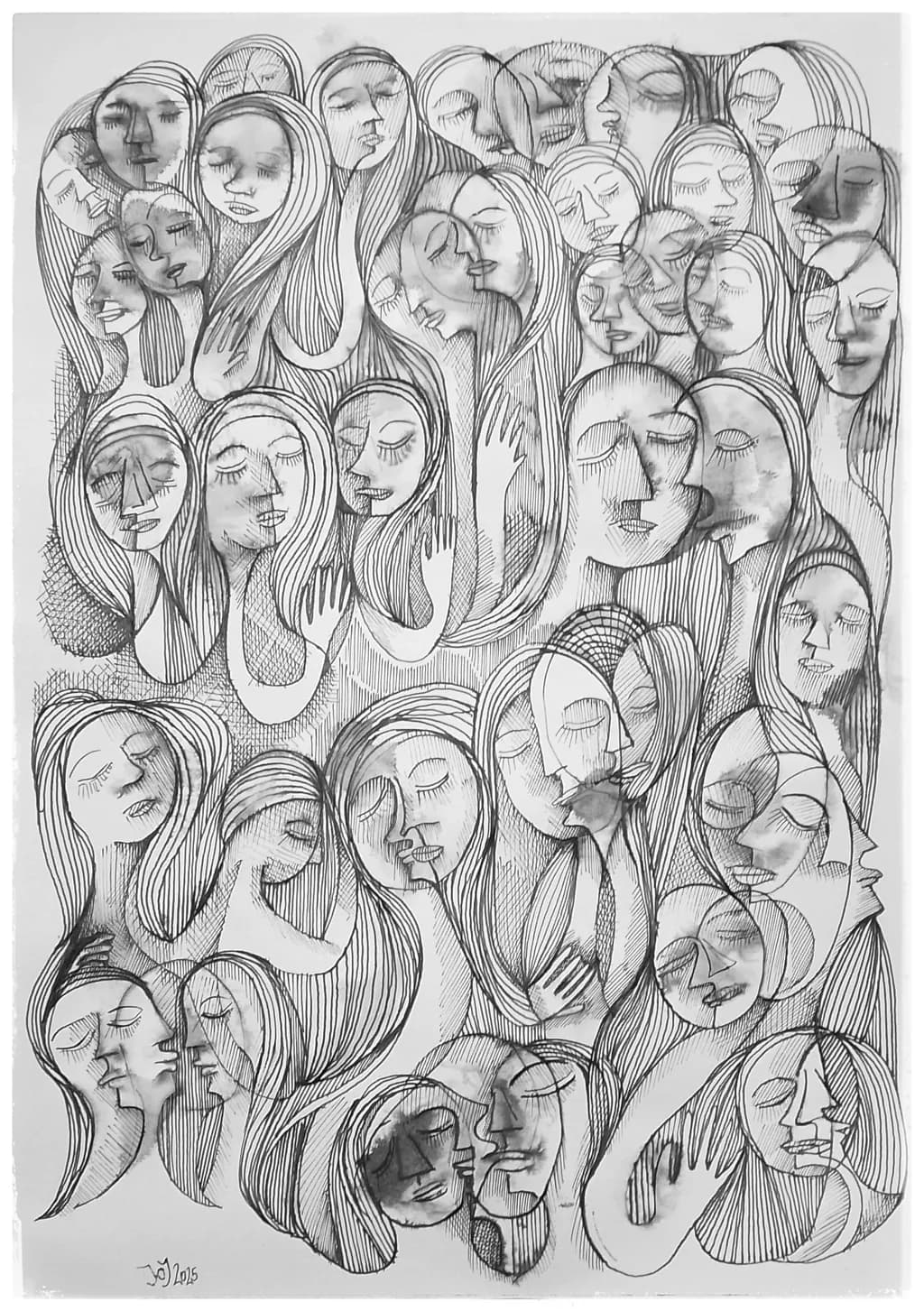 Whispers of Emotion: A Tapestry of Faces in Monochrome Harmony