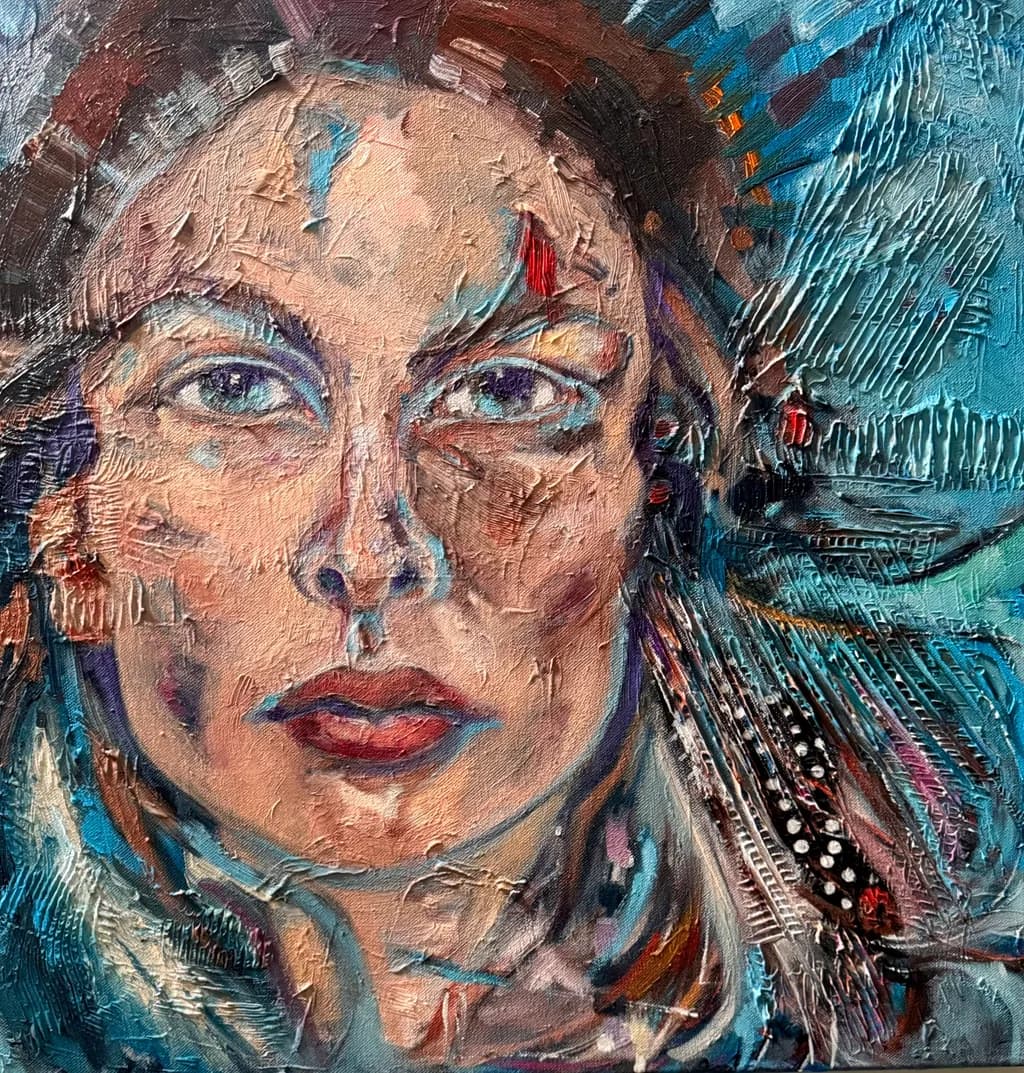 Whispers of Color: A Portrait of Emotion and Depth
