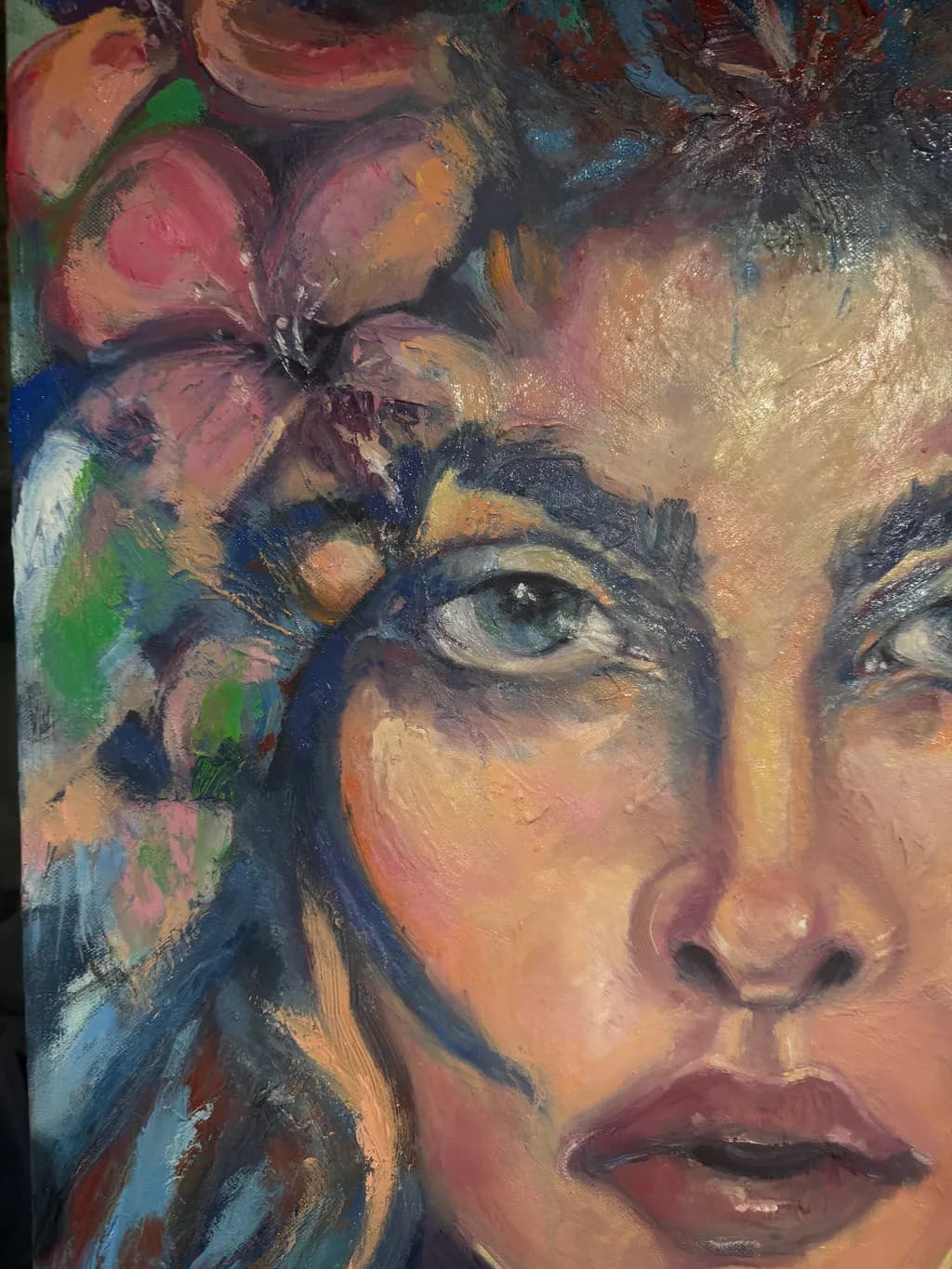 Whispers of Color: A Portrait of Inner Beauty and Nature's Embrace
