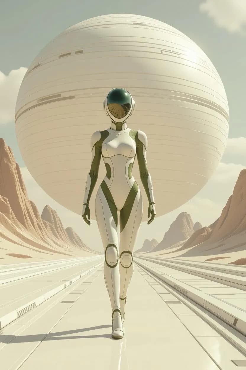 Celestial Journey: A Futuristic Exploration of Identity and Space
