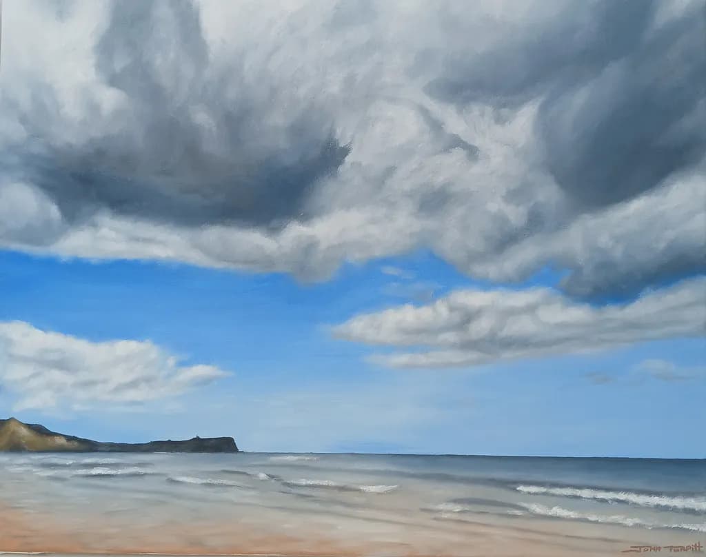 Whispers of the Ocean: A Dance of Clouds and Waves