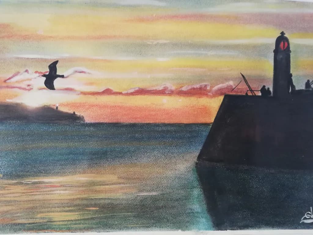 Whispers of Dusk: A Serene Sunset Over the Harbor