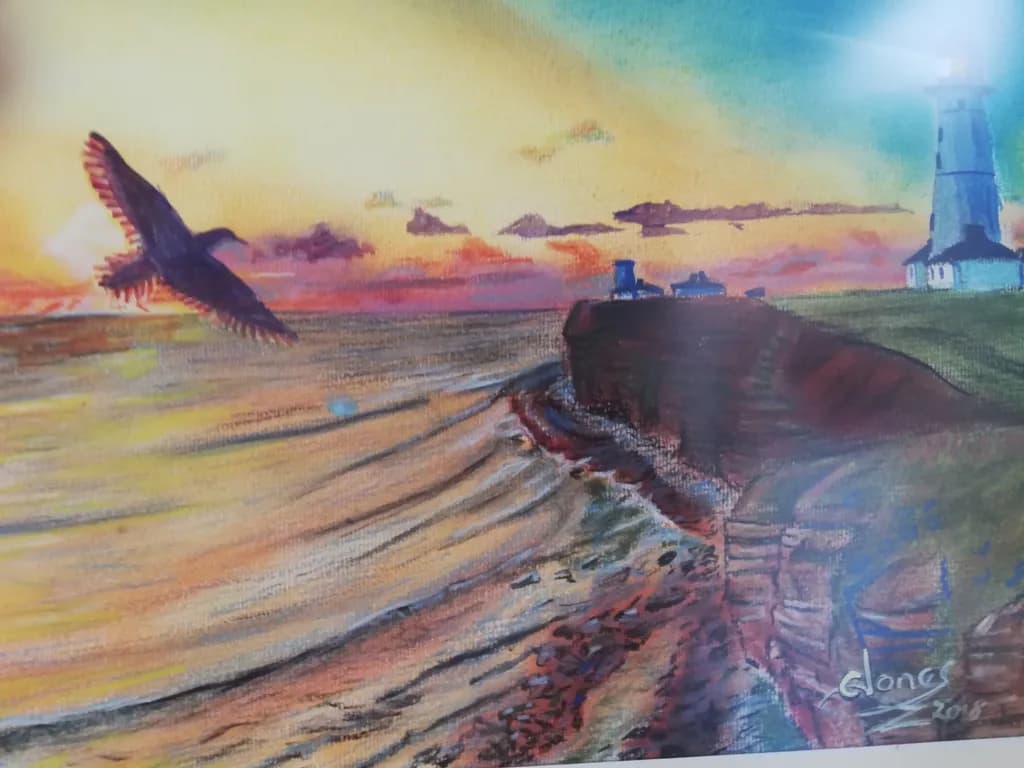 Whispers of the Coast: A Serene Sunset Over Cliffs and Waves