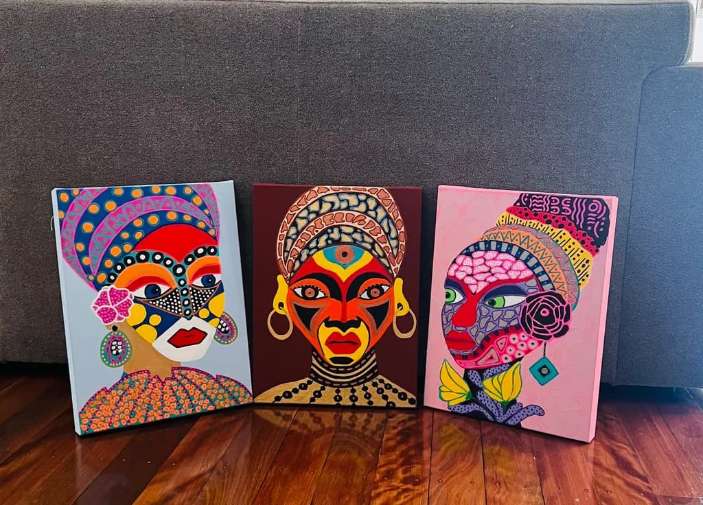 Vibrant Expressions: A Celebration of Cultural Identity in Colorful Portraits