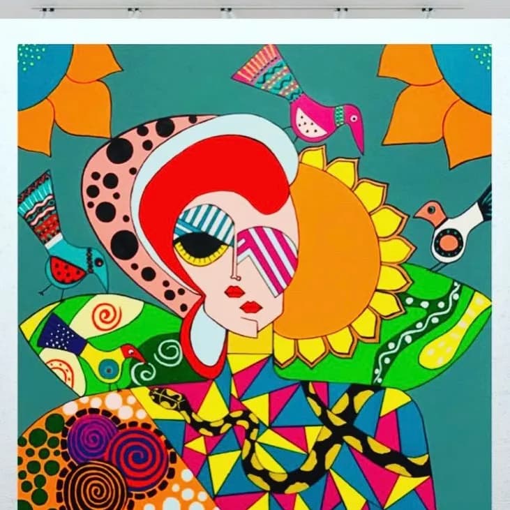 Vibrant Harmony: A Colorful Fusion of Nature and Identity