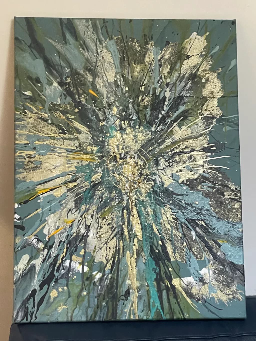 Vibrant Explosion: A Dynamic Abstract Journey Through Color and Texture