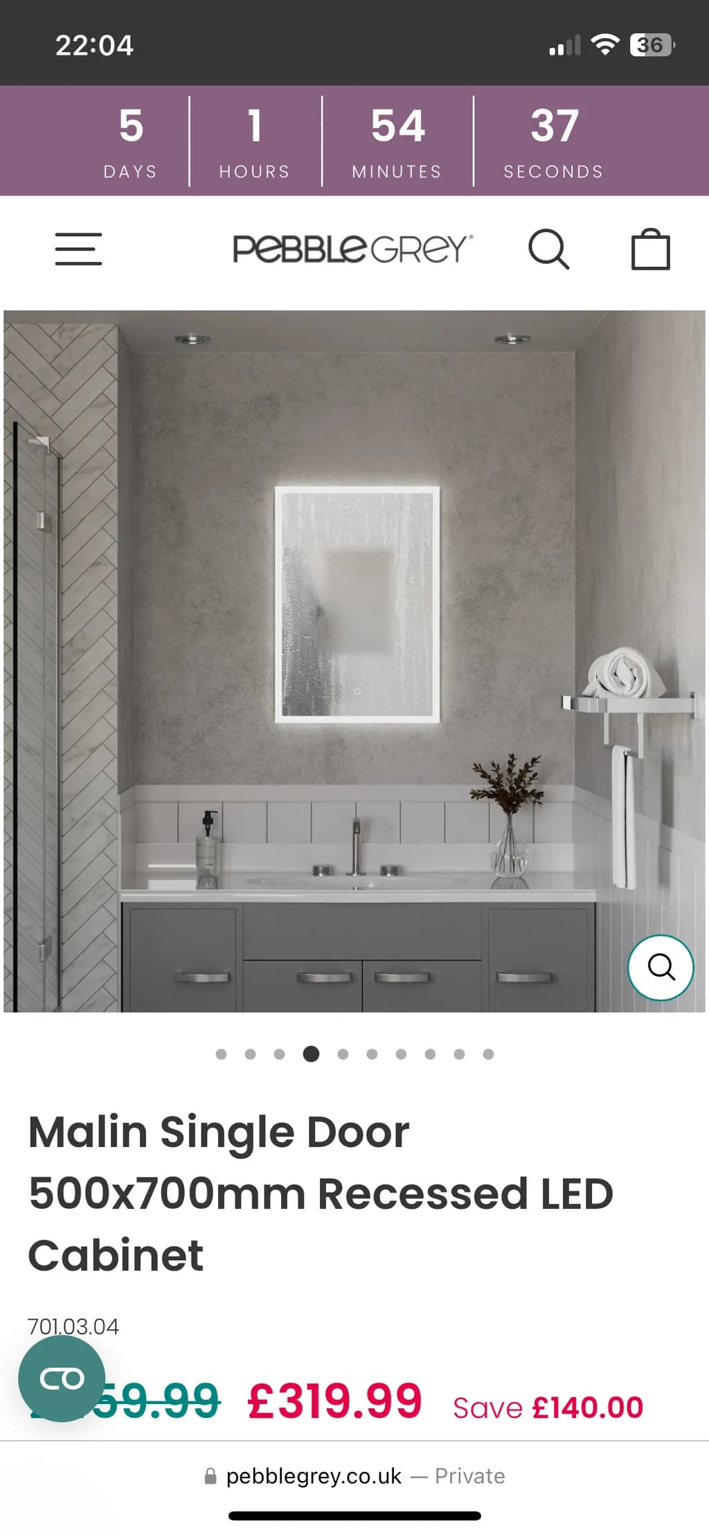 Illuminated Elegance: Malin Recessed LED Cabinet for Modern Bathrooms