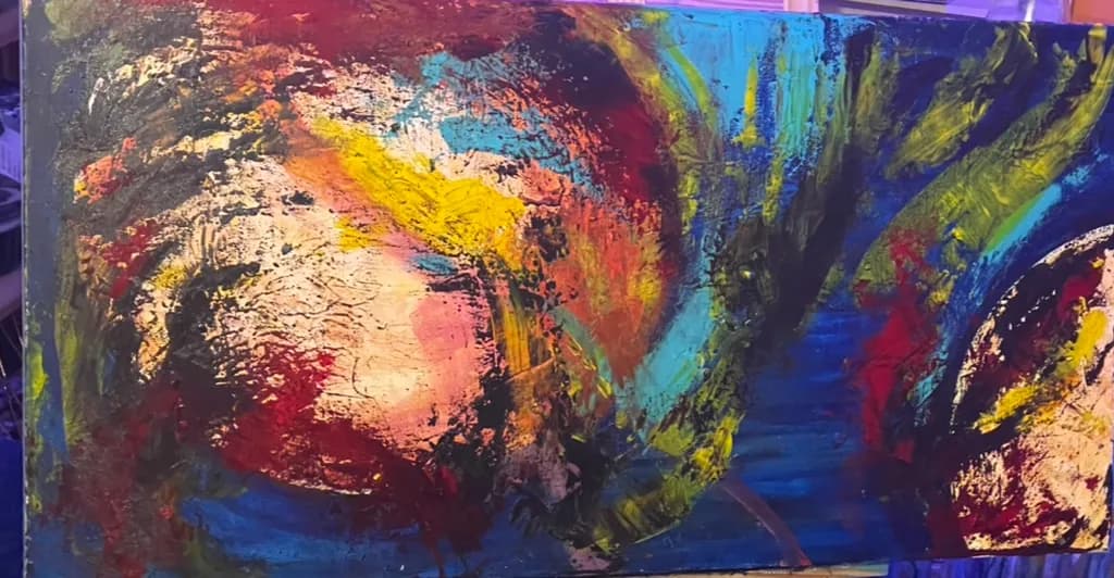 Vibrant Whirl: A Dance of Color and Emotion in Abstract Expressionism