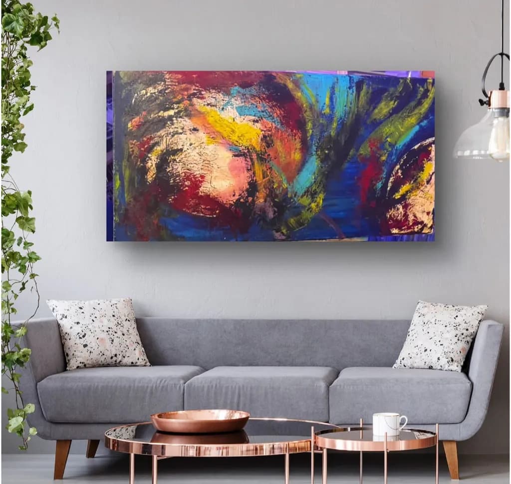 Vibrant Whirl: A Contemporary Abstract Journey Through Color and Emotion