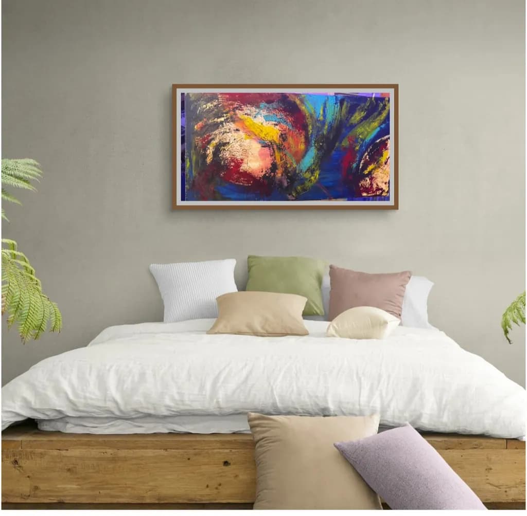 Vibrant Whirlwind: An Abstract Dance of Color and Emotion