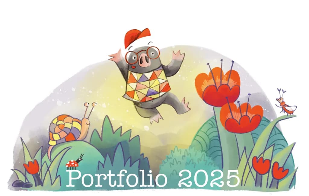 Whimsical Creatures in a Colorful Nature Wonderland: A Playful Portfolio Adventure