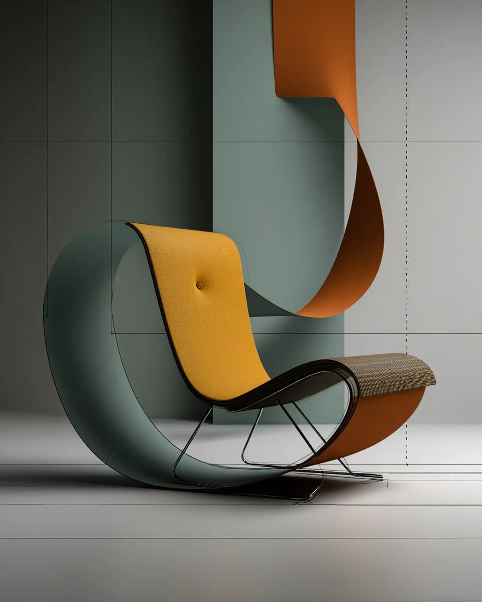 Curved Elegance: A Modern Fusion of Color and Form in Contemporary Seating Design