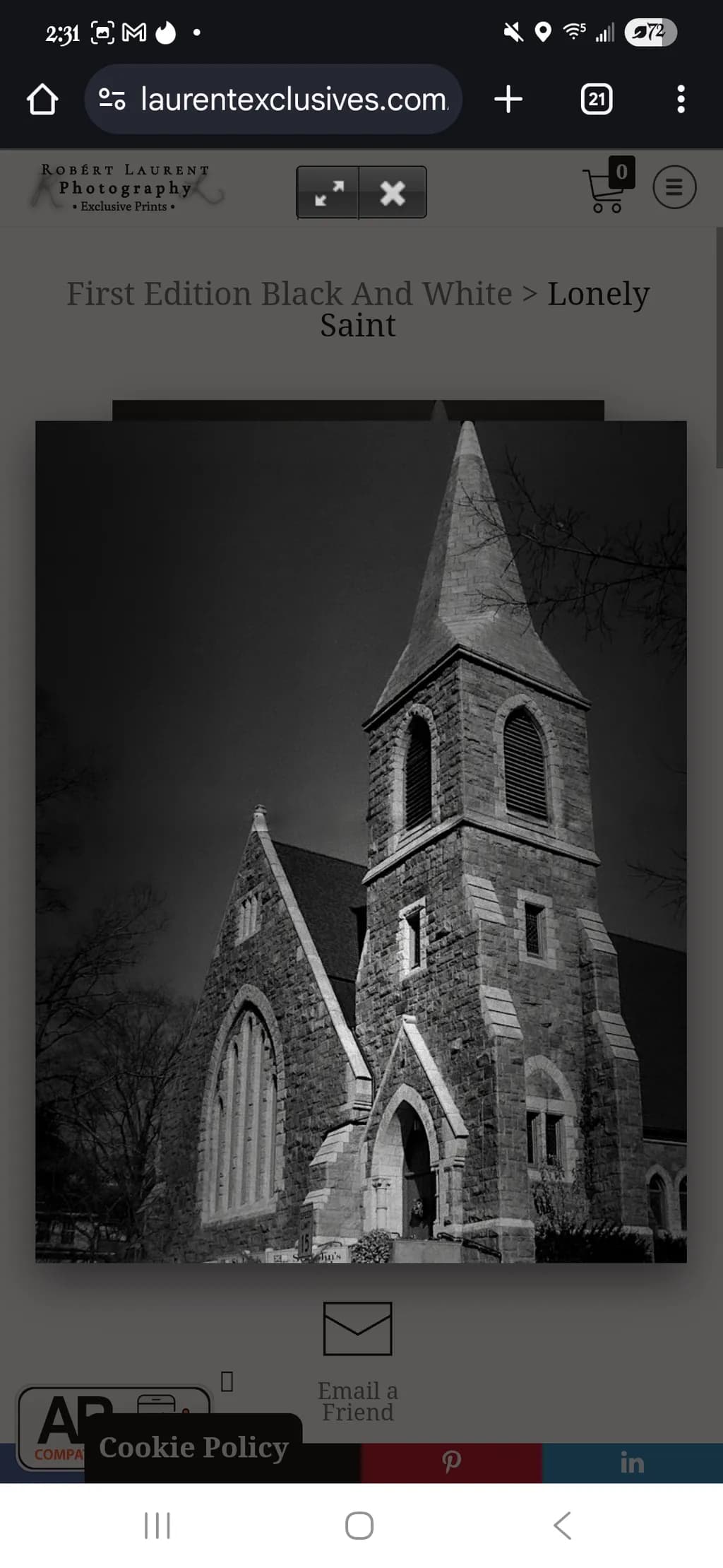 Lonely Saint: A Black-and-White Reflection of Solitude in Stone Architecture