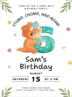 Dino-Mite Birthday Bash: A Colorful Celebration of Fun and Joy