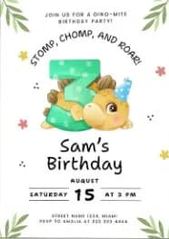 Dino-Mite Birthday Bash: Celebrate Sam's Special Day with Fun and Adventure!