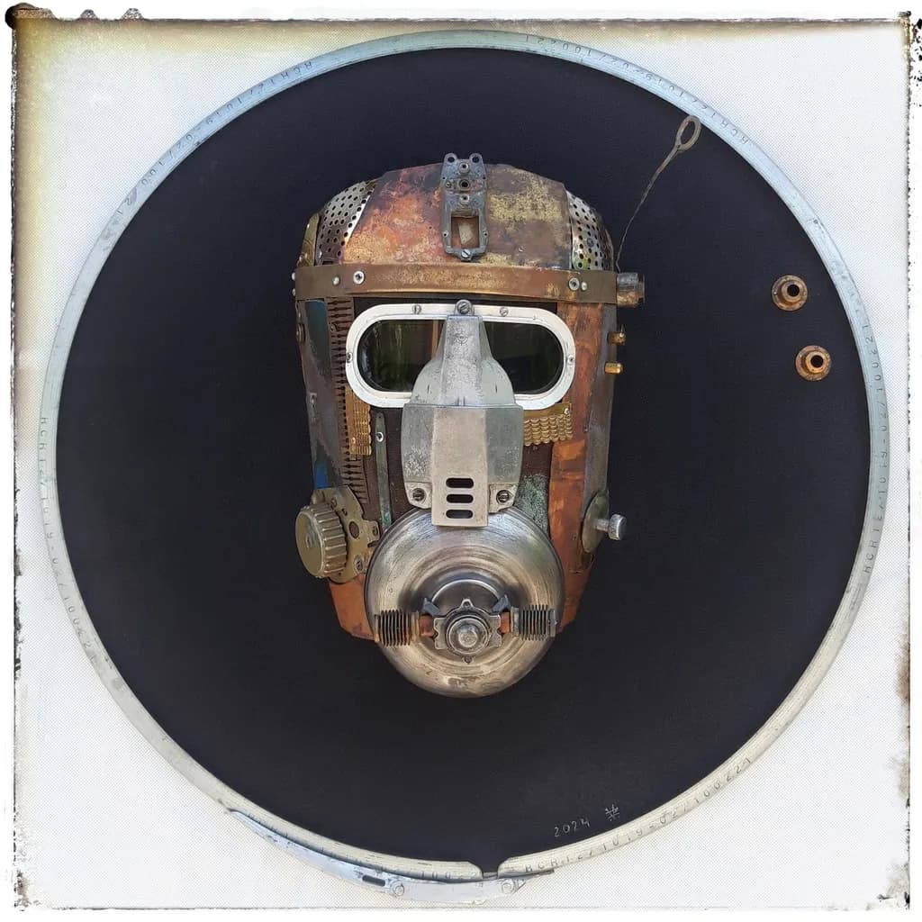 Mechanical Visage: A Fusion of Rust and Innovation in Steampunk Artistry