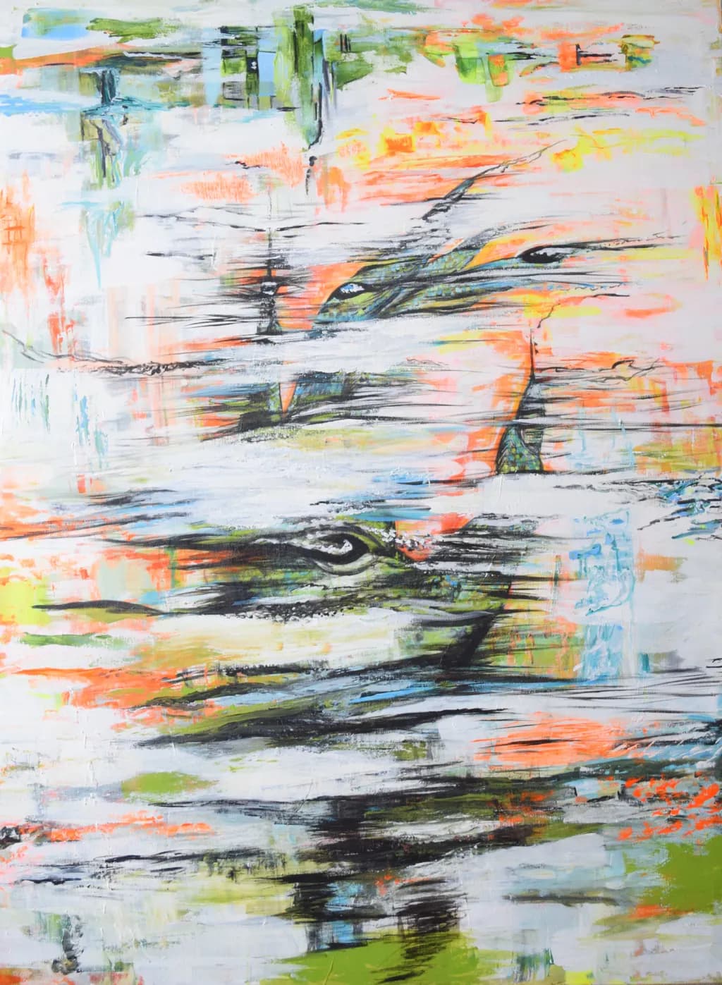 Vibrant Fluidity: An Abstract Journey Through Color and Emotion