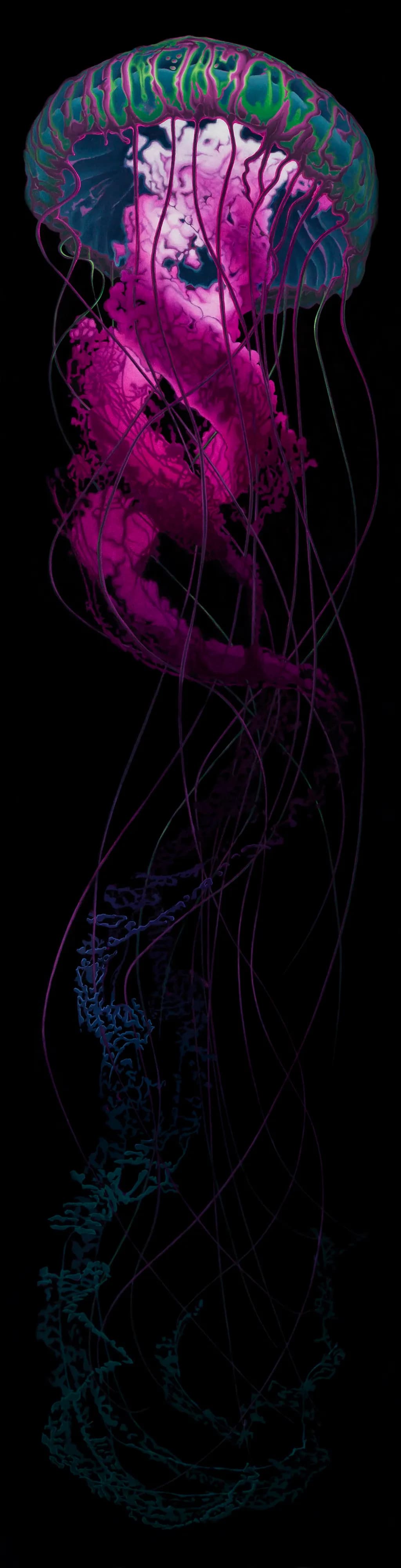 Ethereal Dance of the Jellyfish: A Vibrant Underwater Symphony