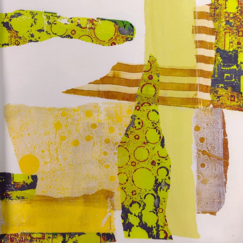 Vibrant Echoes: A Playful Dance of Color and Texture