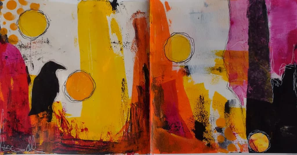 Vibrant Echoes: A Dance of Color and Shape in Abstract Harmony