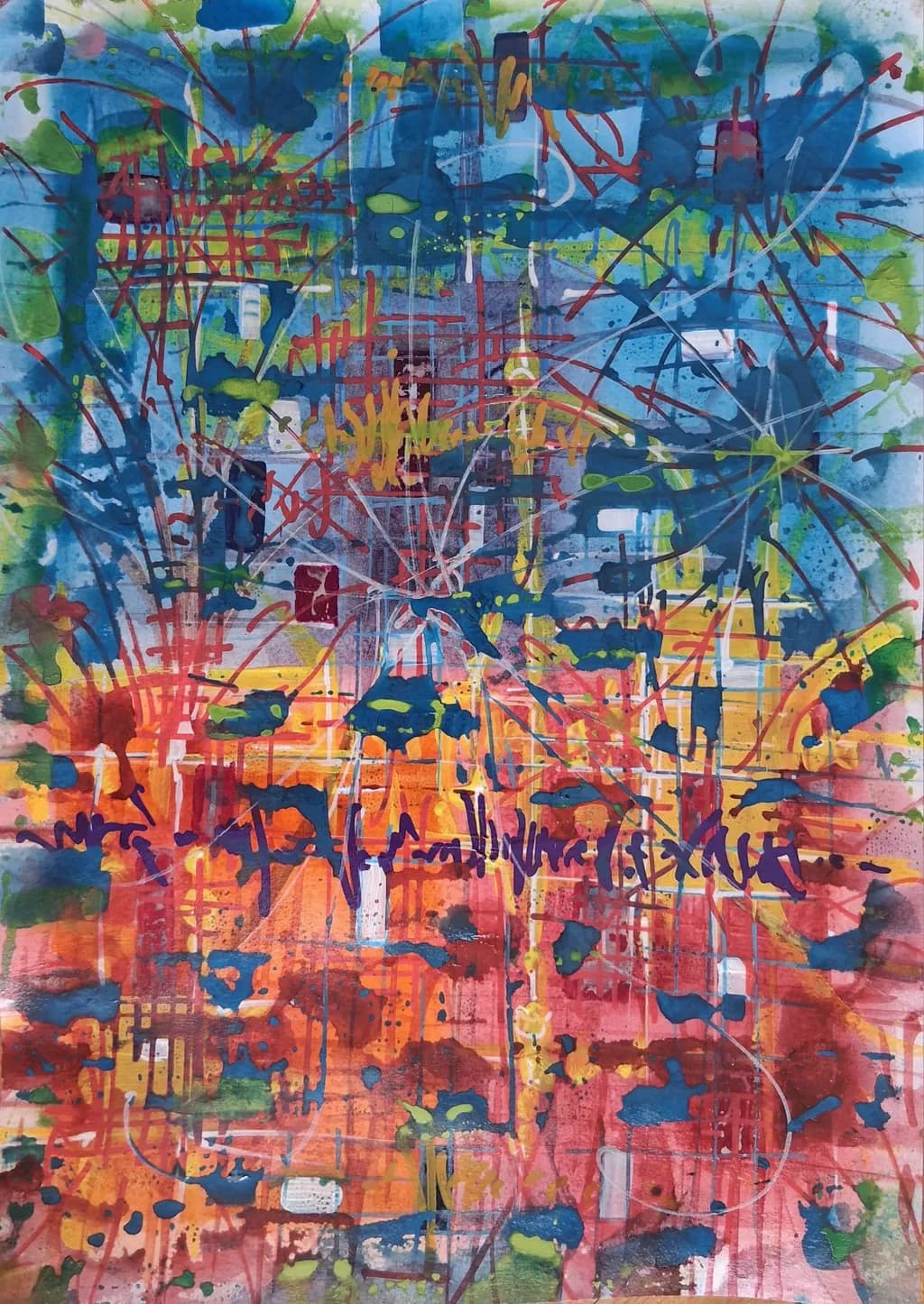 Vibrant Chaos: A Symphony of Color and Form
