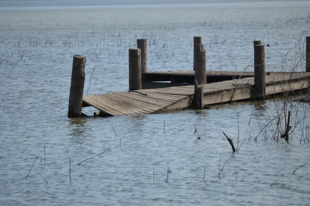 Serenity on the Water: A Tranquil Dock Reflection in Nature's Embrace