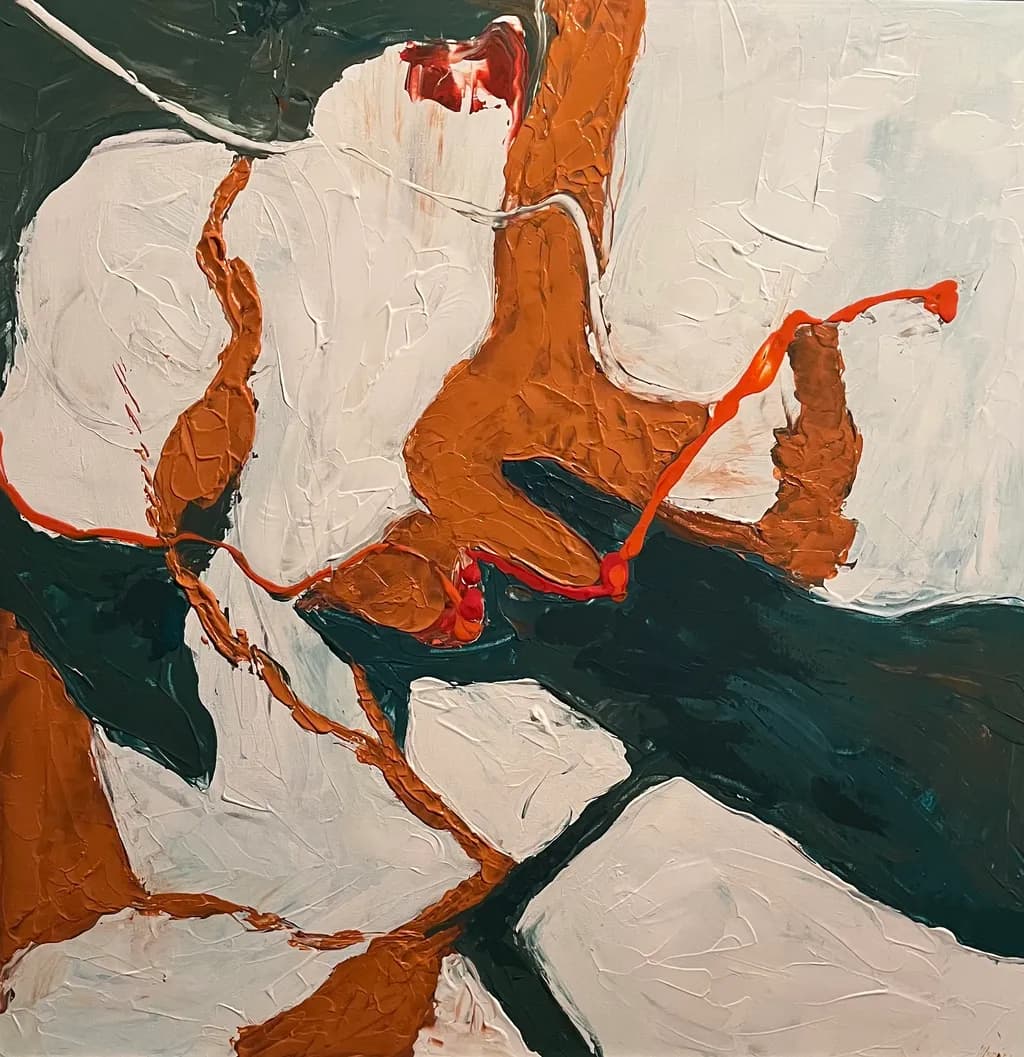 Whispers of Earth: A Dance of Color and Texture in Abstract Form