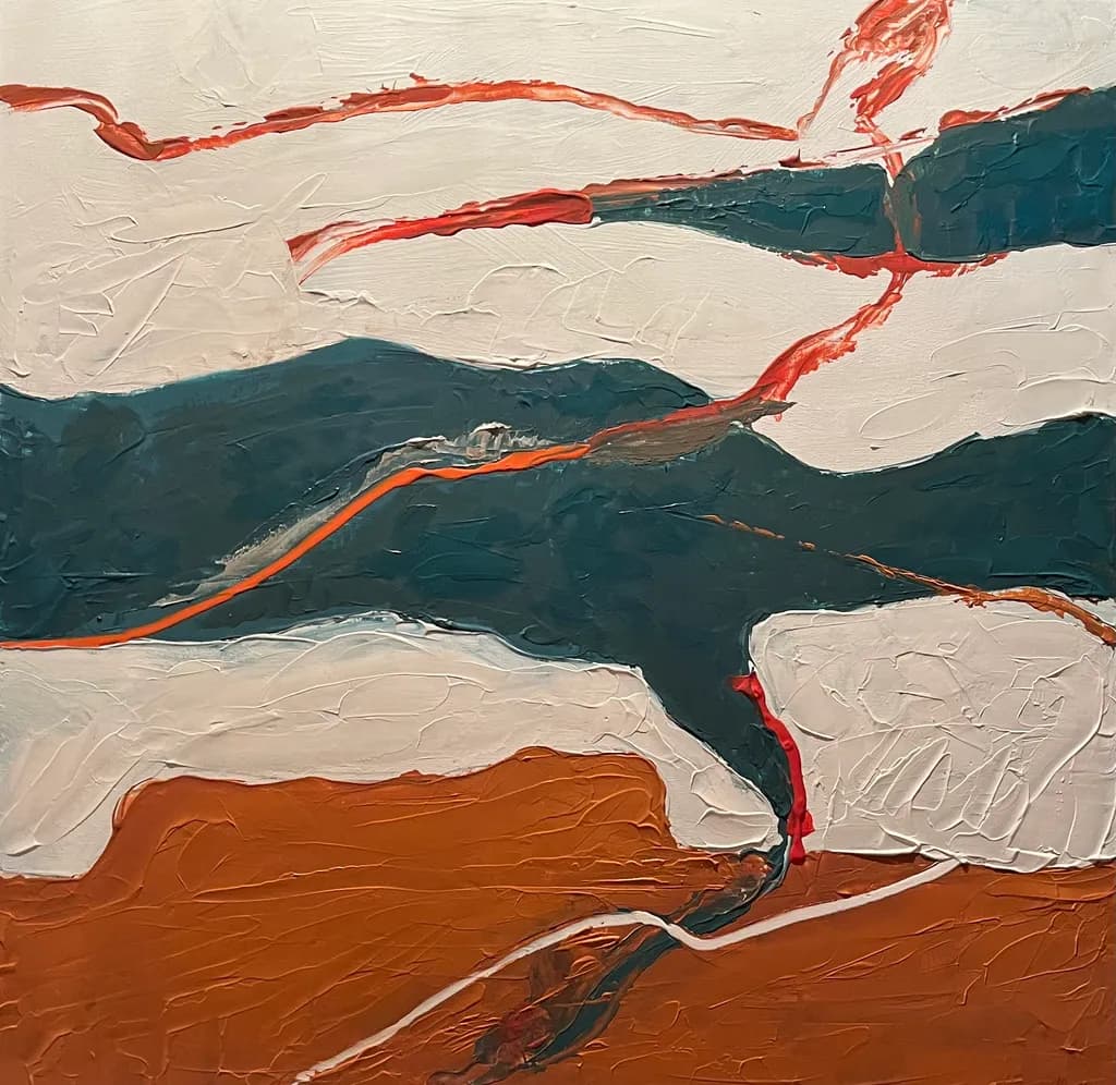 Whispers of Earth: A Dance of Color and Texture in Abstract Form